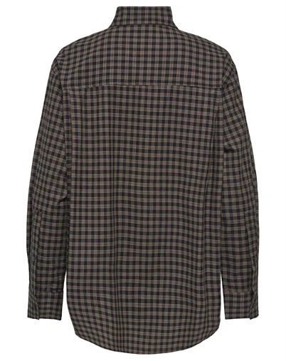Only - ONLMaylin Scarf Check Skjorte - Black